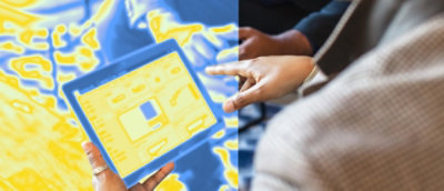 A person using a tab.