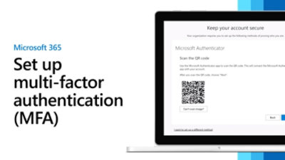 Microsoft 365 MFA setup with QR code authentication
