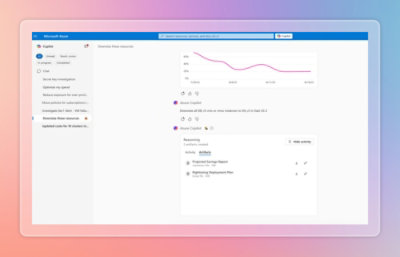 Ein Dialogfeld für Copilot, das die Verkleinerung von Ressourcen anzeigt.