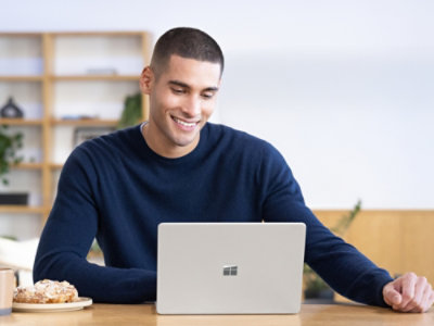 A men working with laptop