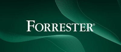 A green and white logo with the text FORRESTER®.