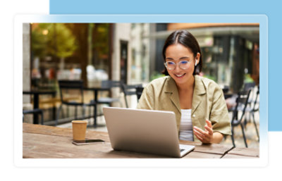 A person using a computer