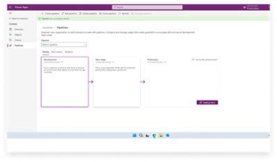 Power Apps : Créez un pipeline Contoso, des détails sur le développement, une nouvelle phase de production.