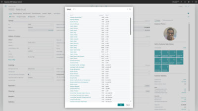 包含清單的快顯項目，顯示在儀表板視窗頂端。