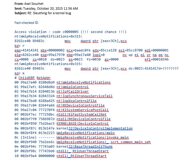 ntoskrnl kernal logs