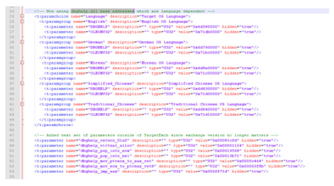 EM Figure 6 XML configuration code