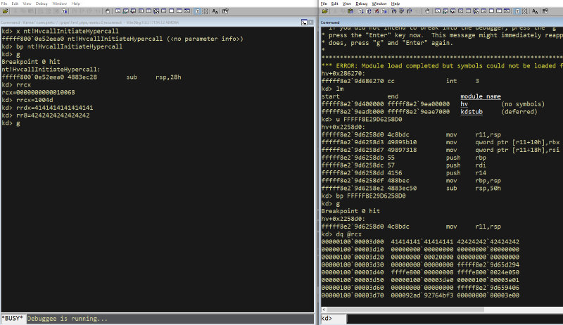 Hypercall windbg