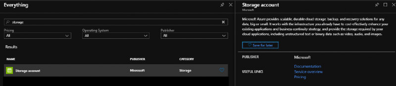 Create storage accounts and scripts step