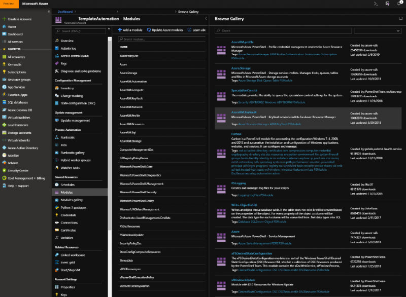 Create automation display page