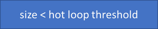 size less than hot loop threshold