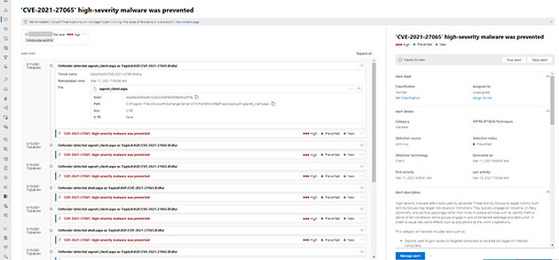 Microsoft 365 secuirty high severity malware prevented