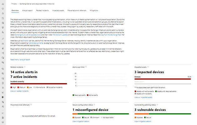Microsoft Defender Security Center threat analytics article