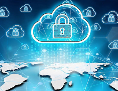 A cloud with a lock.