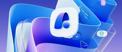 Microsoft Copilot app icon with abstract blue design