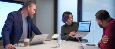 A diagram showing Microsoft's data services and user applications.