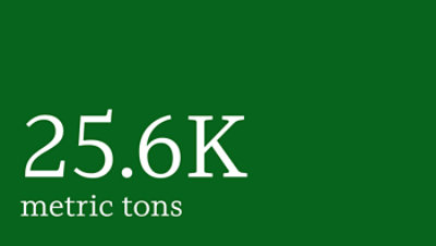 More than 25,600 metric tons.