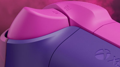 Nahaufnahme des Xbox Wireless Controller-Triggers – Heart Breaker Special Edition. 