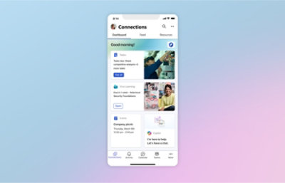 Dashboard with connections, tasks, resources, security, and upcoming company picnic on Thursday