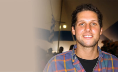 A close-up of a man's face.