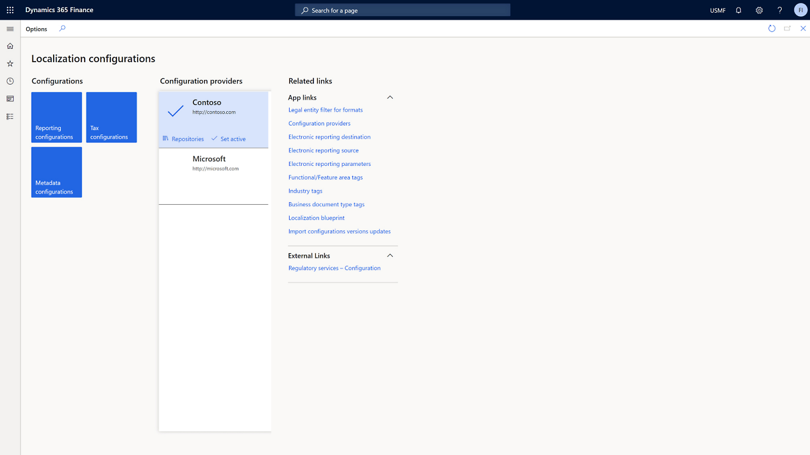 Screenshot che mostra varie opzioni e configurazioni.