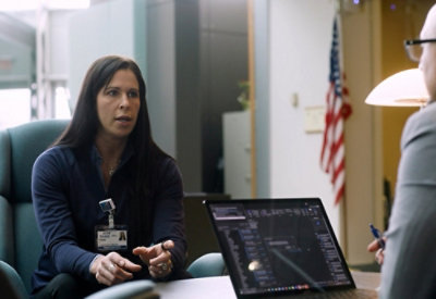 Two persons talking to each other