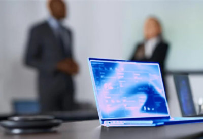 Two persons talking with each other