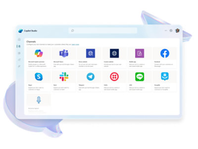 Captura de pantalla que muestra varios canales en los que se va a implementar