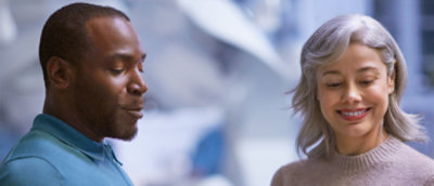 A person and another person looking at each other