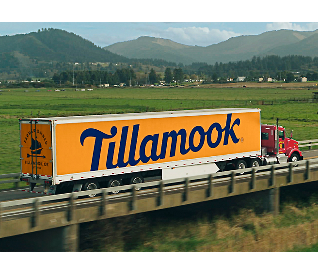 Ciężarówka dla firmy Tillamook