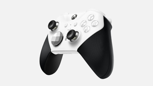 Angled view of the Xbox Elite Wireless Controller Series 2 – Core (White)