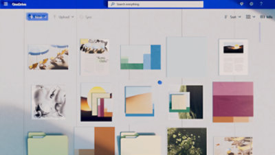 A screenshot of a Microsoft OneDrive interface showing various uploaded images