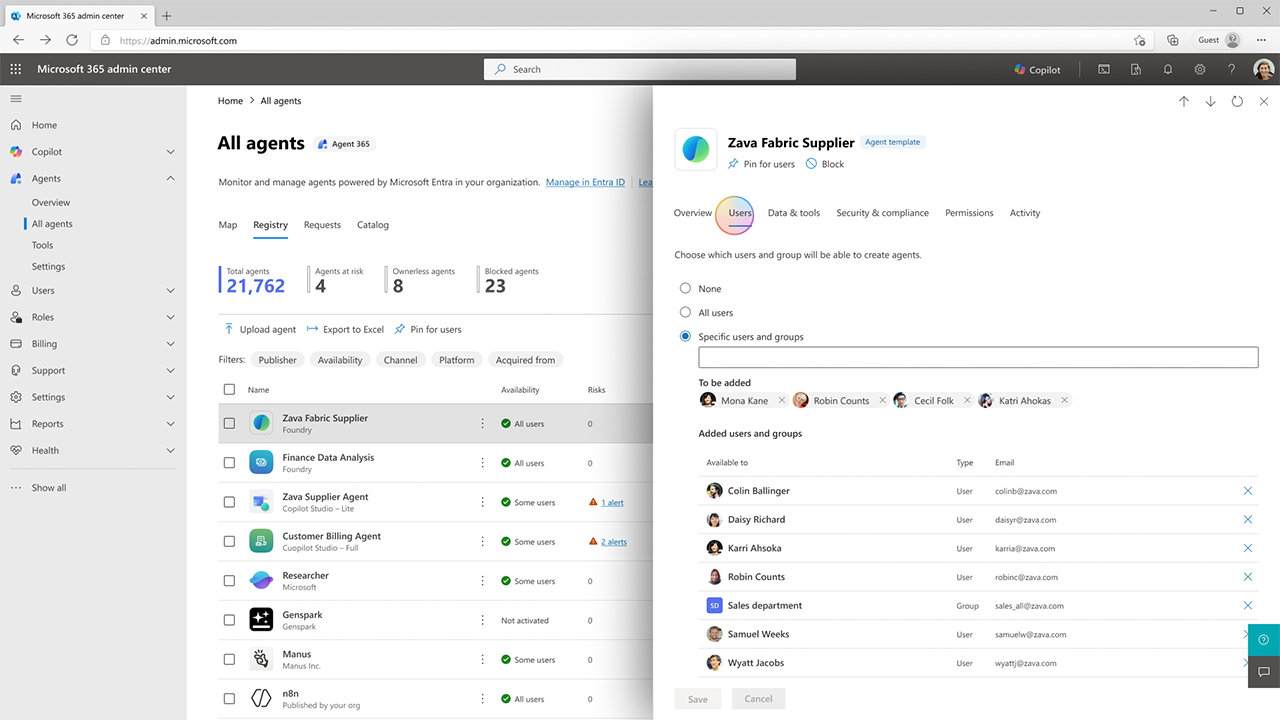 Microsoft Agent 365: エージェントのコントロール プレーン