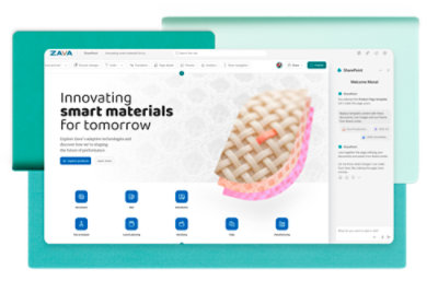 A screenshot of a computer screen displaying a page design in SharePoint