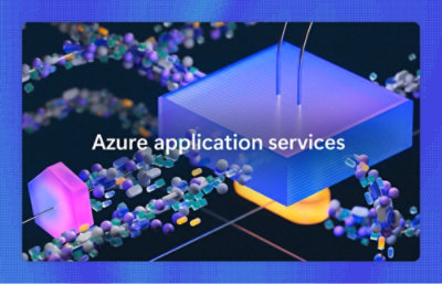 A picture displaying a text "Azure application services".