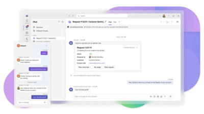 Screen showing a Teams Chat in the Teams app