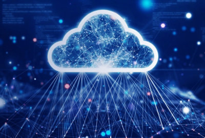 A cloud with lines and dots