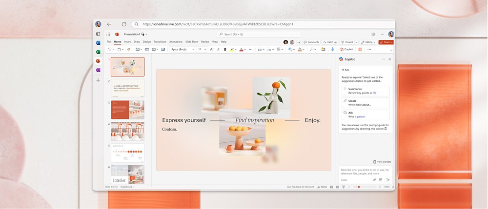 PowerPoint for the webの公式画面