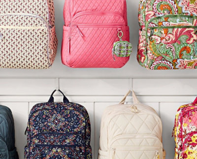 A shop displaying backpacks in different types and colors.