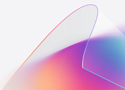 A colorful gradient with a curved line.