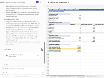  Copilot in Excel spreadsheet