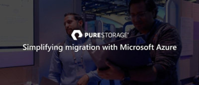 Two man with PURESTORAGE text.