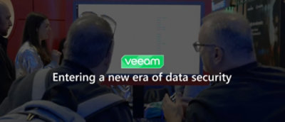 multiple people's working on screen with veeam text.