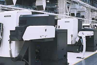 A photo of a machinery in a factory.