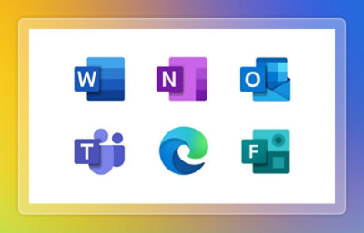 Screenshot of Microsoft product icons