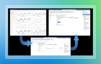 Deployment progress and monitoring dashboards