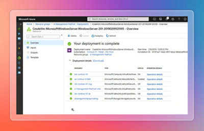 A computer screen displaying a message that reads Your deployment is complete.