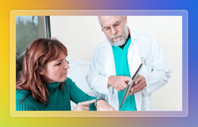 Doctor talking to patient