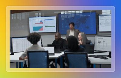 People working together in an office.