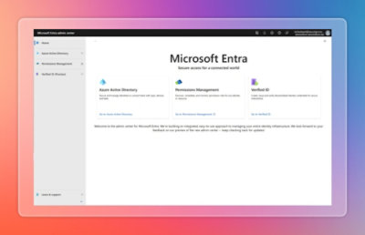 Microsoft Entra admin center home page