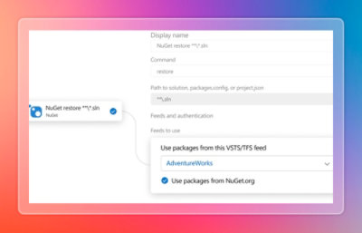 Package handling integrated into a CI/CD pipeline